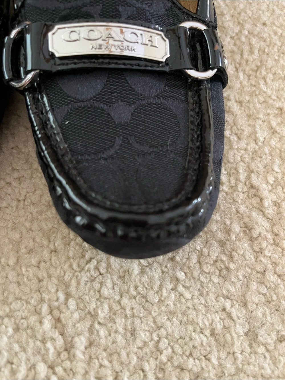 Coach Women’s Black Signature Loafers